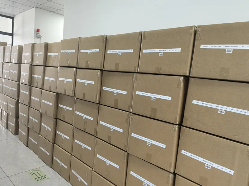 Finished beauty tool orders packed for shipment